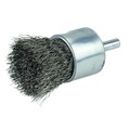 Weiler 1" Coated Cup Crimped Wire End Brush, .0104" Steel Fill 11007